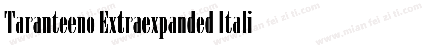 Taranteeno Extraexpanded Italic字体转换